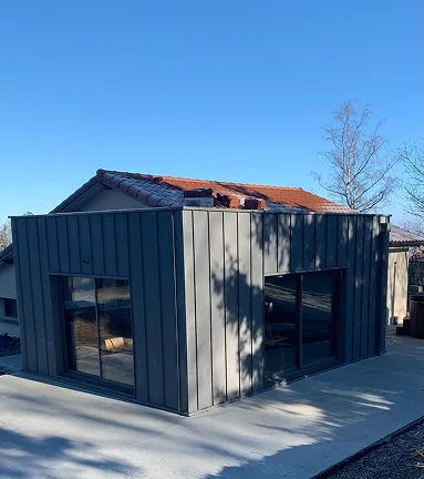 Maison moderne bardage zinc
