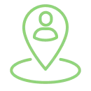 Icône localisation verte